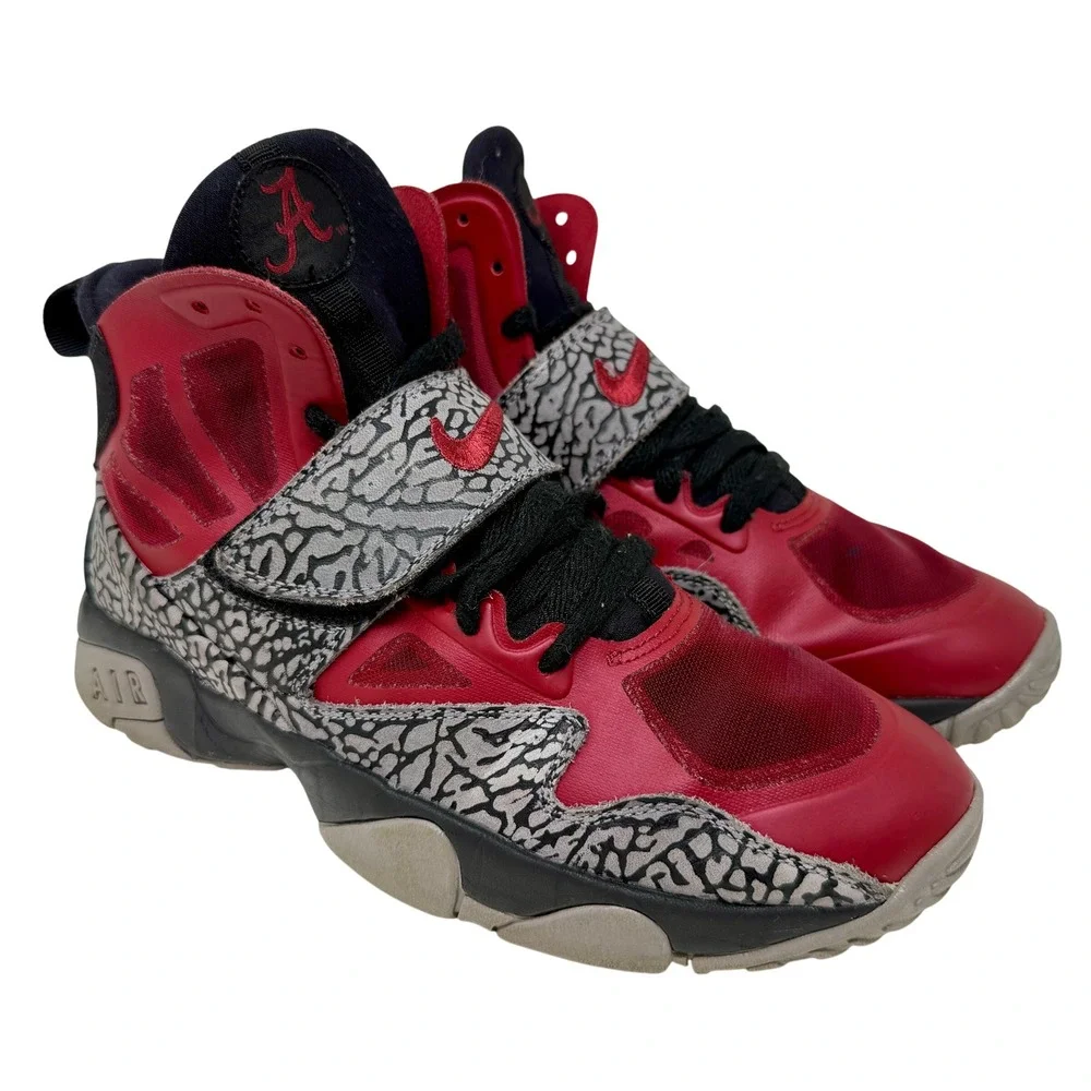 Nike Air Stepback Alabama Crimson Tide PE Red Elephant Print 685527-601 Mens 7Y
